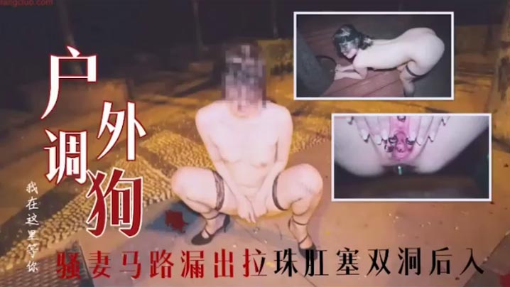 户外调教骚妻马路漏出拉珠肛塞双洞后入}